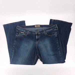 Femme Vintage Y2K Dark Wash Bootcut Stretch Denim Plus Size 24W